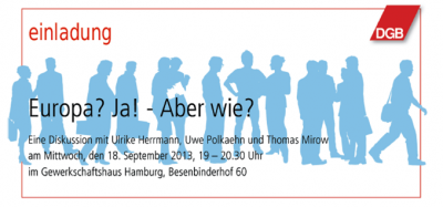 Werbe-Flyer zur Europa-Veranstaltung