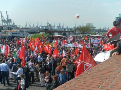 1. Mai: Kundgebung am Fischmarkt (Foto: Harning)