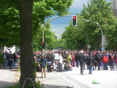 Blockade Blumenau/Wagnerstraße Blockade Blumenau/Wagnerstraße