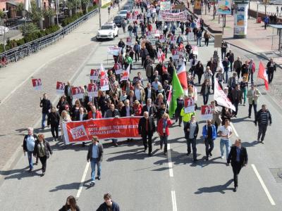 Demospitze in der Hafenstraße Demospitze in der Hafenstraße