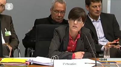 Screenshot von der Rede Inge Hannemanns vor dem Petitionsausschuss des Bundestages.