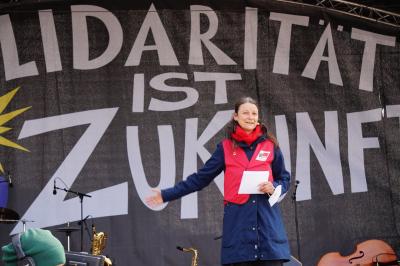 Katja Karger auf der DGB-Bühne Katja Karger auf der DGB-Bühne