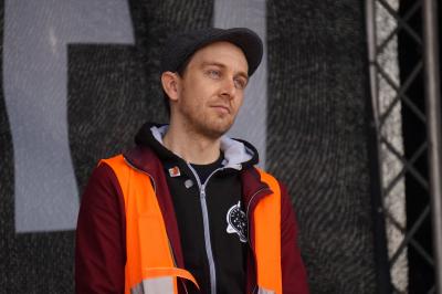 Alexander Kahl in Warnweste Alexander Kahl in Warnweste