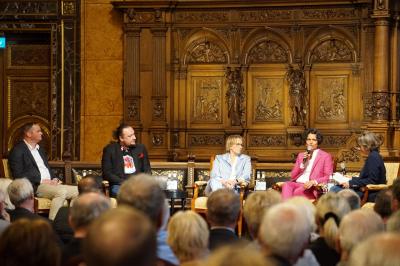 Talkrunde beim Neujahrsempfang im Rathaus