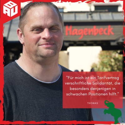Thomas ist Tierpfleger und Betriebsratsvorsitzender bei Hagenbeck. Thomas ist Tierpfleger und Betriebsratsvorsitzender bei Hagenbeck.
