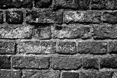 Mauerwerk in schwarz-weiß. Mauerwerk in schwarz-weiß.