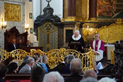 Ein großer Tag vor großer Kulisse: 2024 wurde der Workers´ Memorial Day im Hamburger Michel begangen - dieses Jahr in der Leipziger Thomaskirche (Foto: Harning). Ein großer Tag vor großer Kulisse: 2024 wurde der Workers´ Memorial Day im Hamburger Michel begangen - dieses Jahr in der Leipziger Thomaskirche (Foto: Harning).